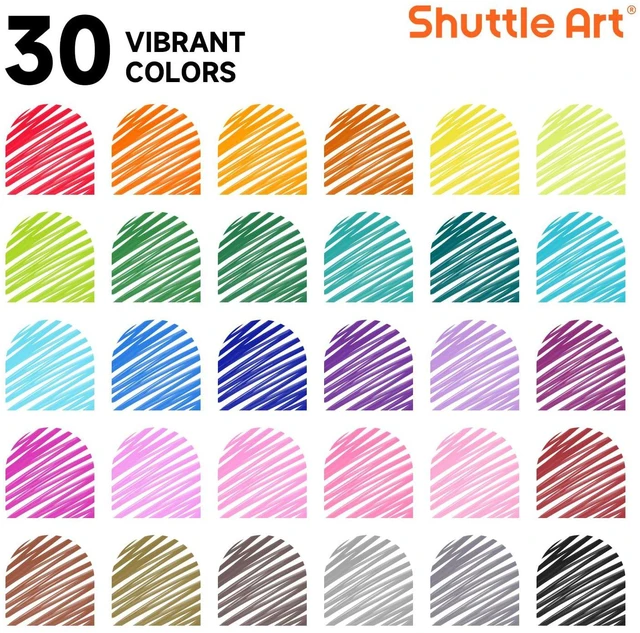 Alt view image 2 of 7 - Permanent Markers, 30 Assorted Colors Ultra Fine Point Permanent Marker Packed in Travel Case, Ideal Colored Markers Set for Adults Coloring Doodling on Plastic, Glass, Gift for Teens