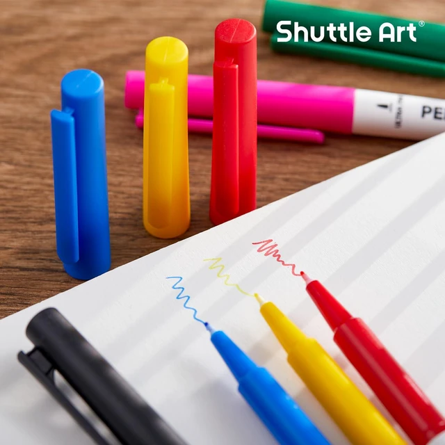Alt view image 7 of 7 - Permanent Markers, 30 Assorted Colors Ultra Fine Point Permanent Marker Packed in Travel Case, Ideal Colored Markers Set for Adults Coloring Doodling on Plastic, Glass, Gift for Teens