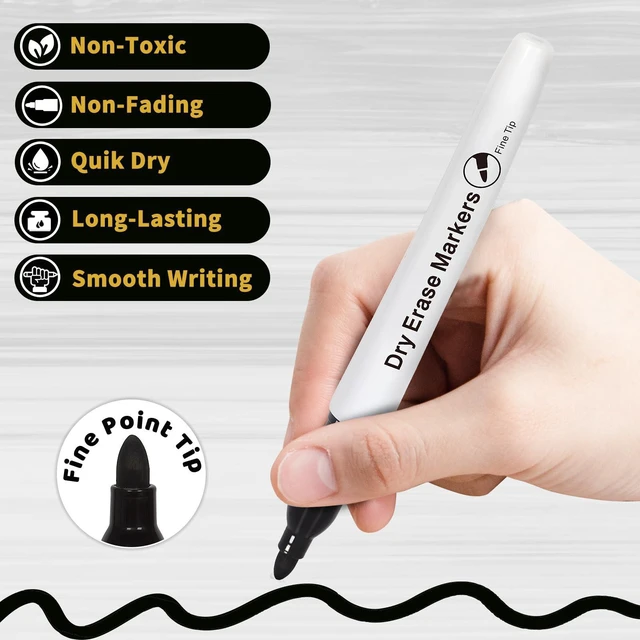 Alt view image 4 of 7 - 144 Count Dry Erase Markers Bulk, Fine Tip Whiteboard Markers for Kids Teachers, Dry Erase Pens Bulk Pack for Classroom Home, Back to School Supplies