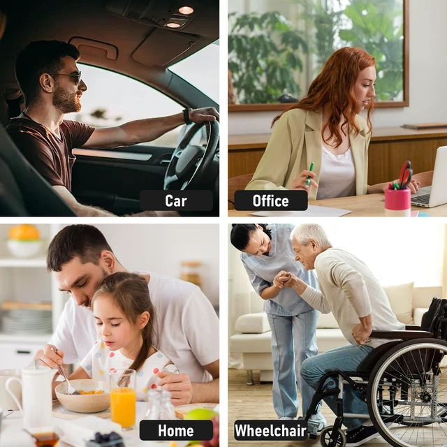 Alt view image 7 of 7 - Gel Seat Cushion, Thickened Big Breathable Honeycomb Design Absorbs Pressure Points Gel Cushion with Anti-Slip Cover Seat Cushion for Office Chair Home Car Seat Cushion for Wheelchair