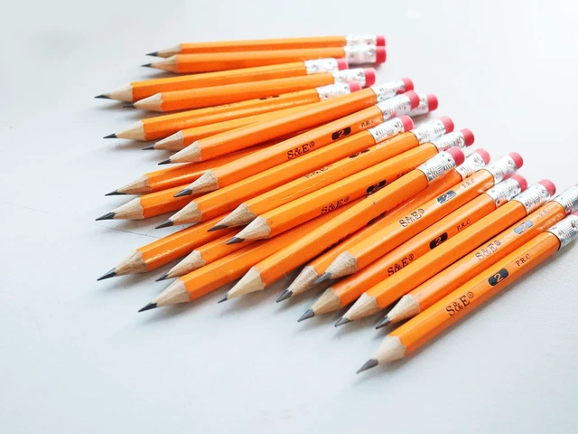Alt view image 3 of 4 - Half Pencils with Eraser Tops, 400 Count Golf Pencil, Classroom, Pew, #2 HB, Pre-Sharpened Hexagon, Back to school, Bulk Pack