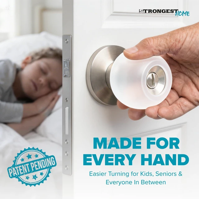 Alt view image 3 of 7 - Clear Silicone Door Knob Cover & Wall Protector Soft Rubber Handle Grip for Arthritis Support and Quiet Damage Prevention (10 Pack)