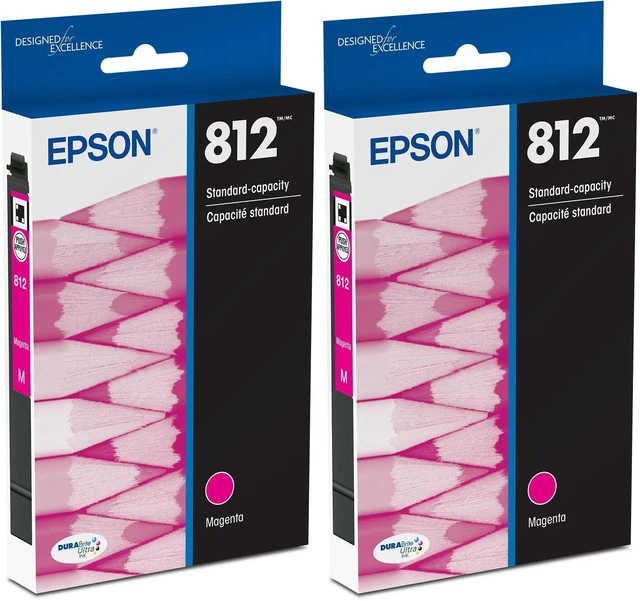 Main image of T812 DURABrite Ultra Ink Standard Capacity Magenta Cartridge (T812320-S) for Select Workforce Pro Printers (Pack of 2)
