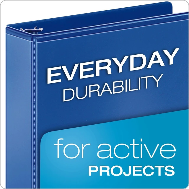 Alt view image 2 of 6 - Economy 3 Ring Binder, 1 Inch, Presentation View, Blue, Holds 225 Sheets, Nonstick, PVC Free, 4 Pack of Binders (79511), (Pack of 2)