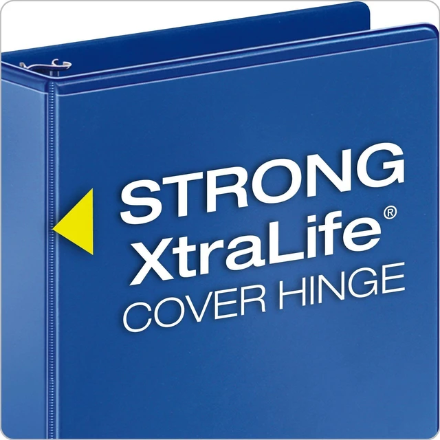 Alt view image 3 of 6 - Economy 3 Ring Binder, 1 Inch, Presentation View, Blue, Holds 225 Sheets, Nonstick, PVC Free, 4 Pack of Binders (79511), (Pack of 2)