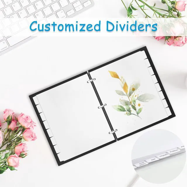 Alt view image 7 of 7 - Binder Dividers for 3 Ring Binder, 1/5 Cut Tabs, Letter Size Blank Dividers Write On Page with 5 Big Tabs for School Office Home, 4 Sets, 32 Dividers, White