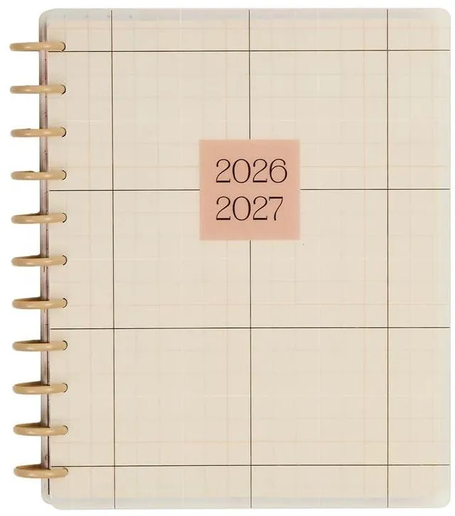 Main image of Happy Planner Disc-Bound Planner July 2026June 2027, Big Size Includes 3 extra months and 2 sticker sheets, 8.5" x 11", Teacher Layout, Soft + Modern theme