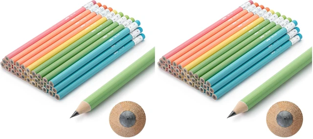 Main image of Jumbo Pencils, 60 Pack, Colorful Barrels
