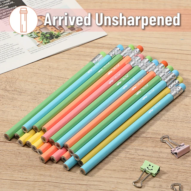 Alt view image 6 of 7 - Jumbo Pencils, 30 Pack, Colorful Barrels Smooth Black 2 HB Graphite Cores, Large Preschool Pencils, Smooth Writing Lead for Kindergarten, Kids and School Supplies