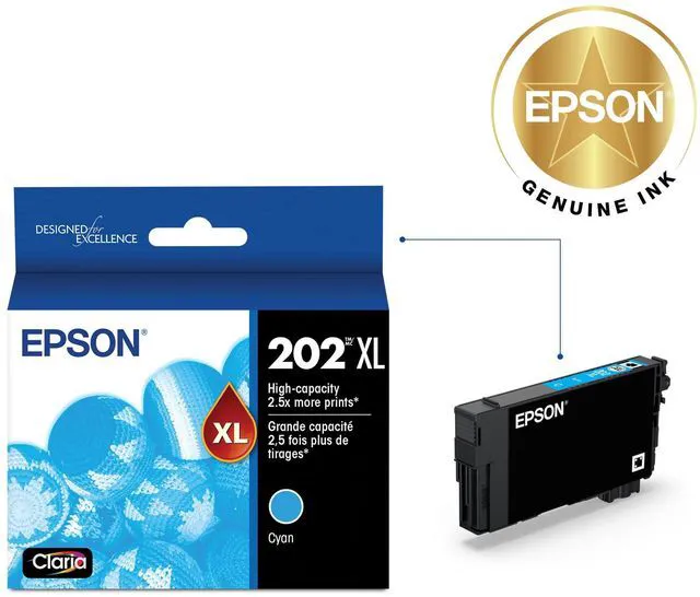 Alt view image 2 of 6 - T202XL220 Claria High-capacity Ink Cartridge - Cyan Works With WorkForce WF-2860 and Expression XP-5100 Inkjet Printers