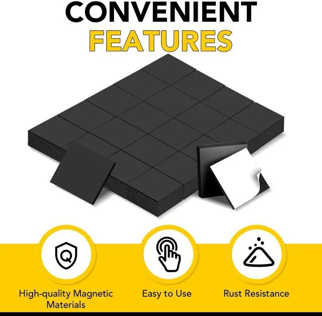 Alt view image 3 of 6 - Magnets with Adhesive Backing 300Pcs Squares 0.8 x 0.04inch for Whiteboard,Crafts, Small Magnetics Tape,Magnetic Sheets, Magnetism Strips,Stickers,for Classroom,Refrigerator