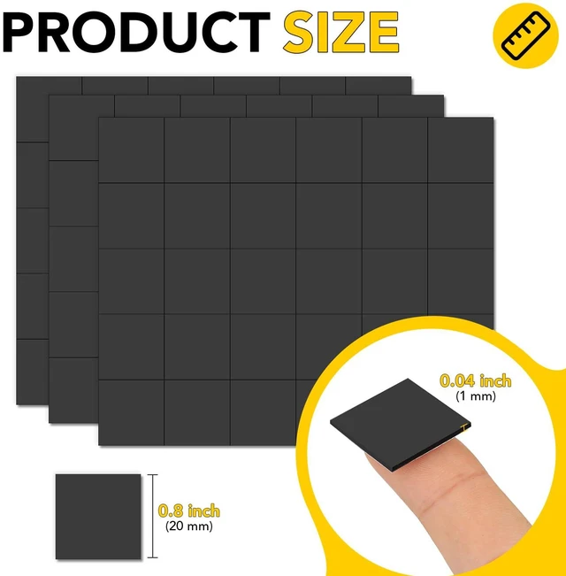 Alt view image 2 of 6 - Magnets with Adhesive Backing 300Pcs Squares 0.8 x 0.04inch for Whiteboard,Crafts, Small Magnetics Tape,Magnetic Sheets, Magnetism Strips,Stickers,for Classroom,Refrigerator