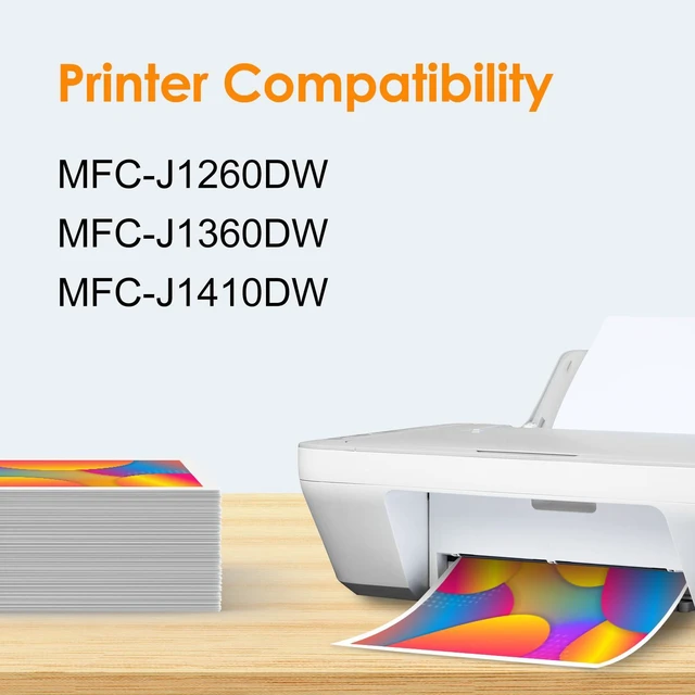 Alt view image 2 of 6 - LC501XL Ink Compatible for Brother LC501 Ink for Brother Printer MFC-J1260DW MFC-J1360DW MFC-J1410DW (Black Cyan Magenta Yellow, 4 Pack)
