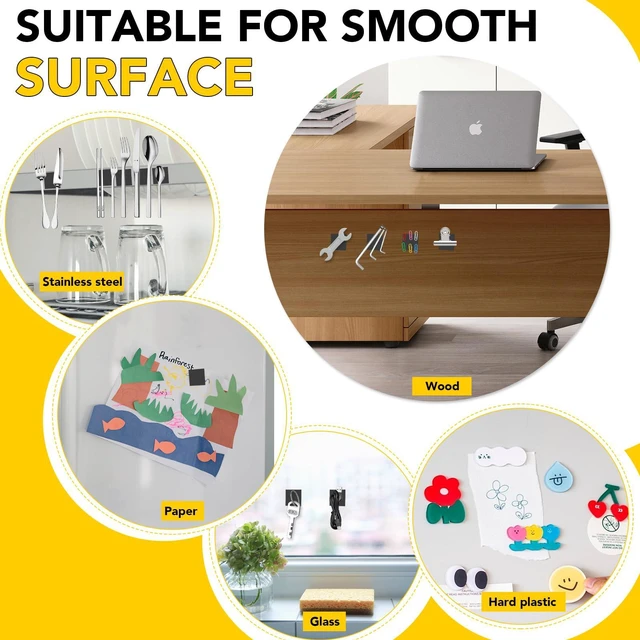 Alt view image 5 of 6 - Magnets with Adhesive Backing 300Pcs Squares 0.8 x 0.04inch for Whiteboard,Crafts, Small Magnetics Tape,Magnetic Sheets, Magnetism Strips,Stickers,for Classroom,Refrigerator