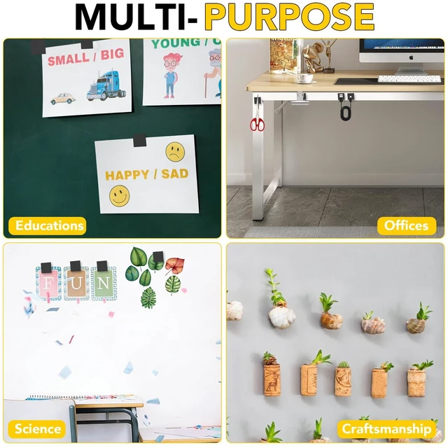 Alt view image 6 of 6 - Magnets with Adhesive Backing 300Pcs Squares 0.8 x 0.04inch for Whiteboard,Crafts, Small Magnetics Tape,Magnetic Sheets, Magnetism Strips,Stickers,for Classroom,Refrigerator