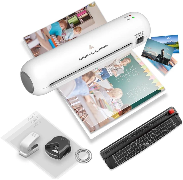 Main image of Laminator Machine 9-Inch Portable Thermal Laminater with Hot & Cold Modes, A4 Small Laminating Machine with ABS Jam-Release, 3-Min Warm-Up, 6-in-1 Photo Laminator Kit for Home and Class, White
