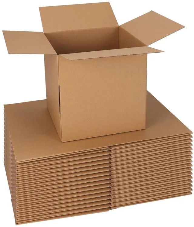 Main image of 10x10x10 Shipping Boxes 15 Pack, Brown Corrugated Cardboard Boxes with Side-Lock and Pre-Applied Double-Sided Tape, Easy Assemble Packing Mailer Boxes for Small Business Shipping