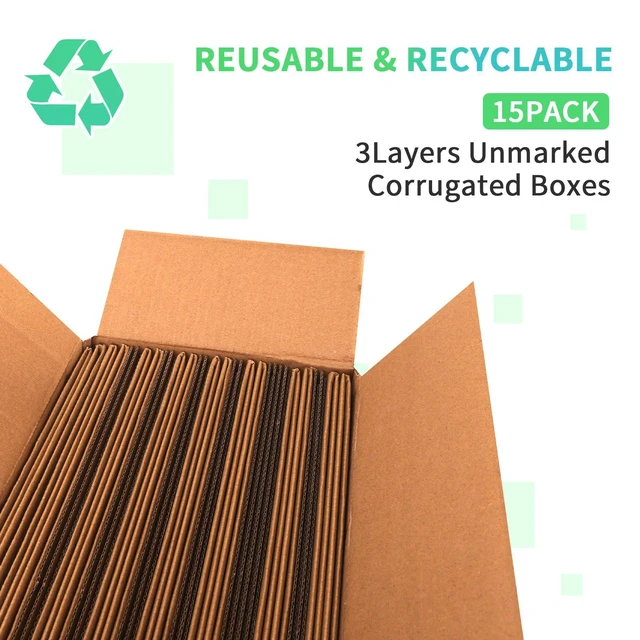 Alt view image 4 of 7 - 12x12x6 Shipping Boxes 15 Pack, Brown Corrugated Cardboard Boxes with Side-Lock and Pre-Applied Double-Sided Tape, Easy Assemble Packing Mailer Boxes for Small Business Shipping
