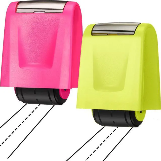 Main image of 2 Pcs Roller Stamps Classroom,2.72 X 2.44 X 1.65 Inch,Green, Pink Kindergarten Education Must Haves, Handwriting Practice Tool in Teacher Classroom, Back to School Gift Helping Kids Learning