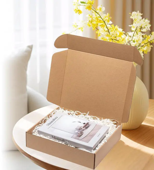 Alt view image 5 of 6 - Brown Shipping Boxes 13x11x3" 25 Pack Corrugated Cardboard Mailers Kraft Medium Literature Mailer Packaging Supplies, Mailing Boxes for Small Business