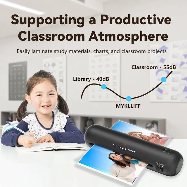 Alt view image 6 of 7 - Laminator Machine 9-Inch Portable Thermal Laminater with Hot & Cold Modes, A4 Small Laminating Machine with ABS Jam-Release, 3-Min Warm-Up, 6-in-1 Photo Laminadoras Kit for Classroom, Black