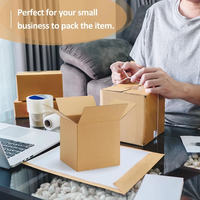 Alt view image 5 of 6 - 30 Pack Small Shipping Boxes Assorted Sizes, 4x4x4 & 5x5x5 & 6x6x6 10 PCS Each Mailing Boxes, Brown Corrugated Box Mailers, Cardboard Boxes for Packaging Small Business