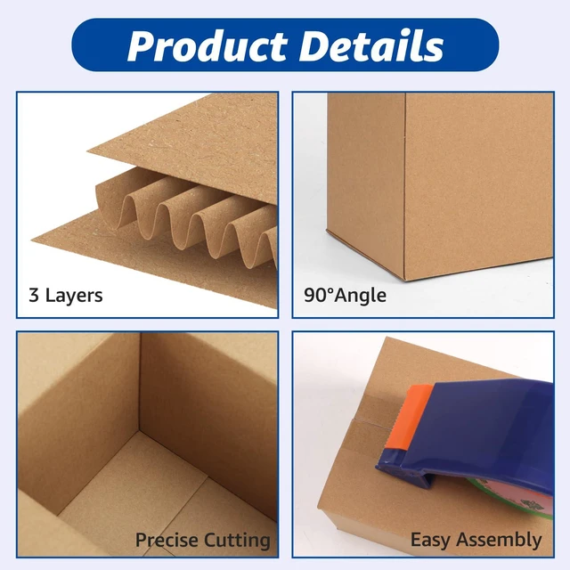 Alt view image 3 of 7 - Assorted Sizes Shipping Boxes 30 Pack (11x6x6, 10x7x5, 9x6x4), Corrugated Cardboard Mailers, Each 10 PCS Small Boxes for Small Business Packaging, Shipping & Storage