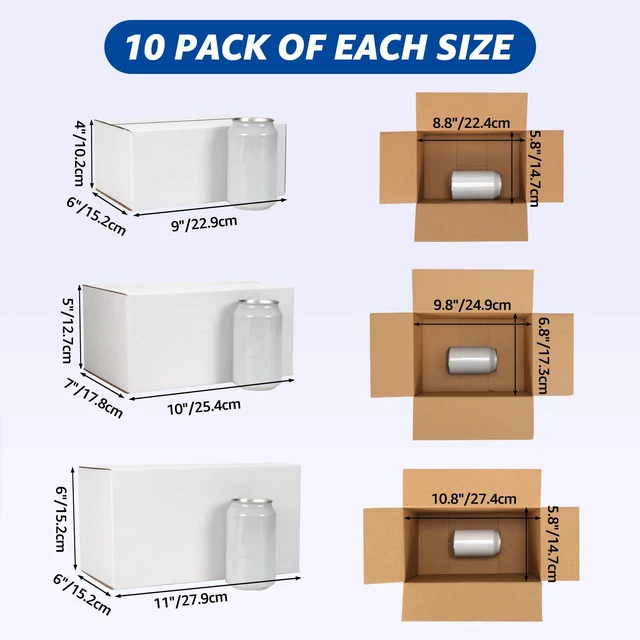 Alt view image 2 of 7 - Assorted Sizes Shipping Boxes 30 Pack (11x6x6, 10x7x5, 9x6x4)