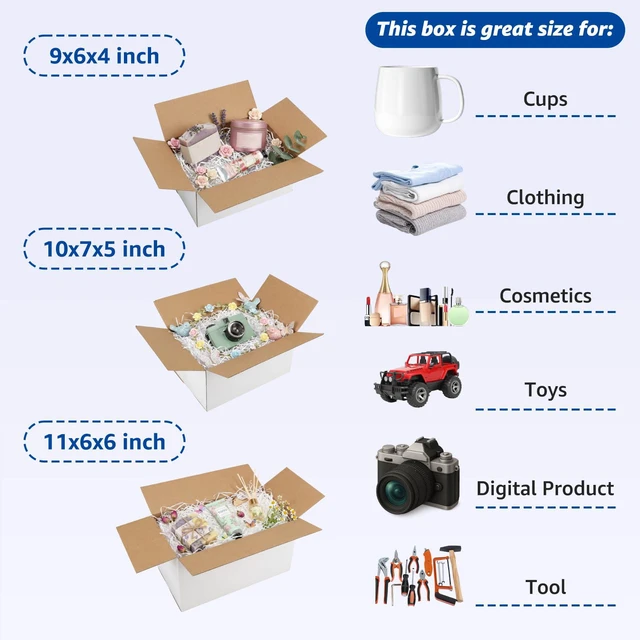 Alt view image 5 of 7 - Assorted Sizes Shipping Boxes 30 Pack (11x6x6, 10x7x5, 9x6x4)