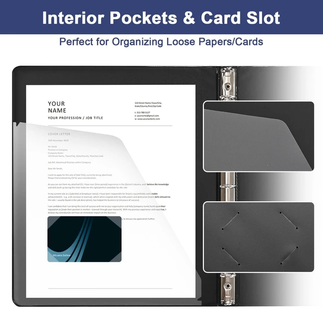 Alt view image 3 of 7 - 0.5-1-Inch 3-Ring-Binder with Pockets, Basic Binders 1-inch View Round Binders Holds US Letter Size 8.5'' x 11'' - Bundle Packs Perfect for Home, Office, and School (0.5'' - Black -12 Packs)