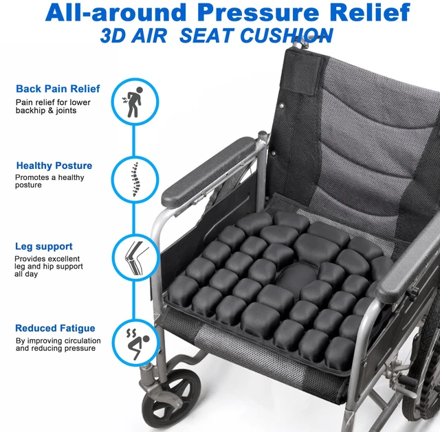 Alt view image 7 of 7 - Upgrade Travel Seat Cushion for Airplane,Portable&Adjustable Air Seat Cushion,Coccyx Tailbone Pain Relief Chair Pad,Inflatable Cushion for Wheelchair, Travel,Driving,Office Work