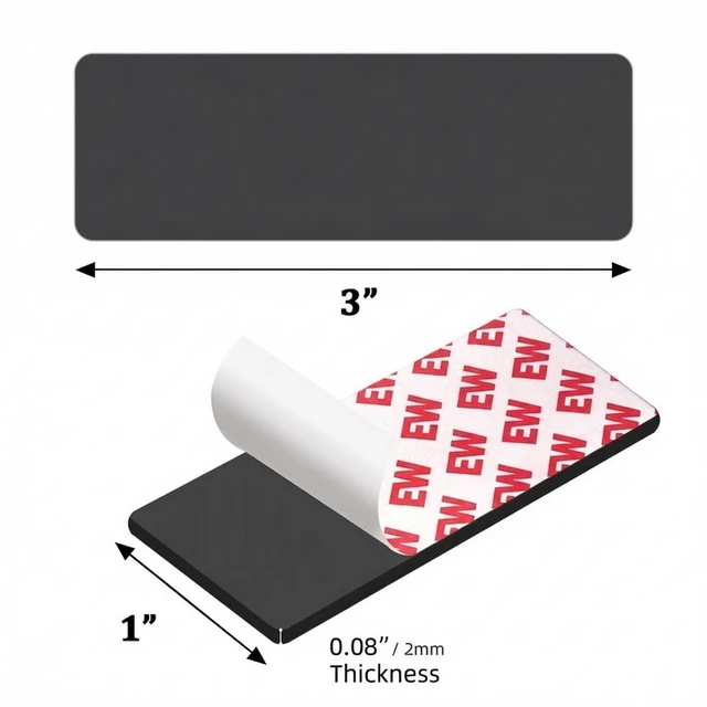 Alt view image 2 of 6 - Magnetic Tape 1x3 Inch 28 Pack, Strong Adhesive Magnets for Crafts Magnetic Strips with Strong Adhesive Backing for DIY Crafts, Fridge, Photo Display. Flexible,Easy to Cut, Peel & Stick