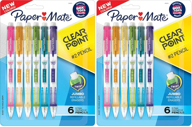 Main image of Clearpoint Mechanical Pencils,0.7mm HB #2 Pencils,Assorted Barrel Colors,- For Teacher,Office,School Supplies,Drawing,Drafting,(Pack of 12)