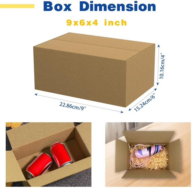 Alt view image 2 of 6 - 30 Pack 9x6x4 inches Small Shipping Boxes Brown Corrugated Cardboard Boxes for Packing, Mailing, Moving, Business