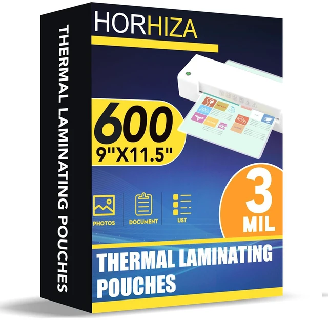 Main image of 600 Pack 3 Mil Laminating Sheets, Holds 8.5 x 11 Inch Sheets 9 x 11.5 Inches Thermal Laminating Pouches for Laminator, Clear, Letter Size, Office and School Supplies