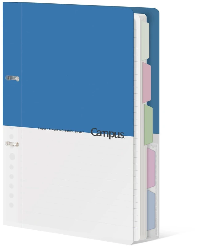 Main image of 5 Subject Spiral Notebook Journal, Campus 110 Sheets B5 Refillable Notebook with Dividers Tabs, 6mm Dot Lined Binder Notebook for Work School Note Taking. 9" x 10.5", Blue