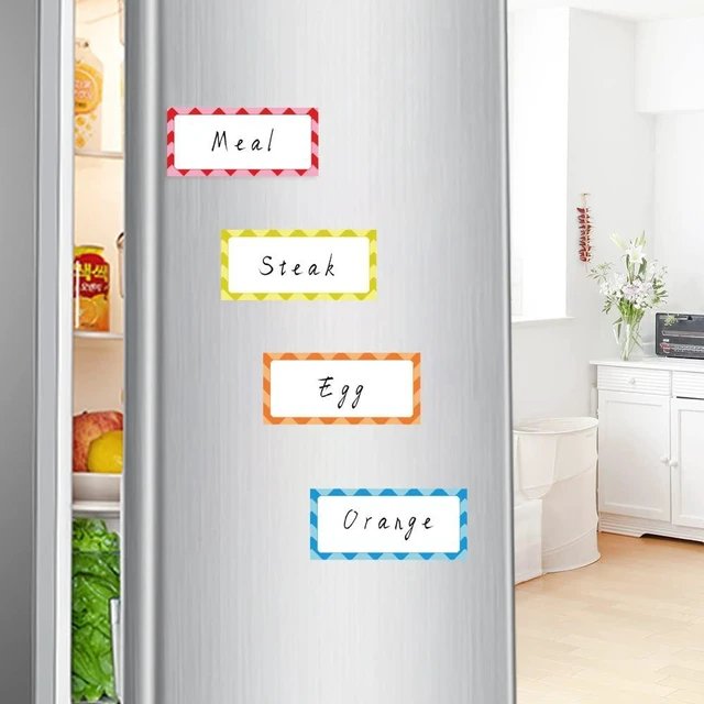 Alt view image 4 of 7 - Magnetic Dry Erase Labels Larger 12"x 4", Big Dry Erase Magnetic Labels for Whiteboards, Fridge, School Classroom, Pack of 8