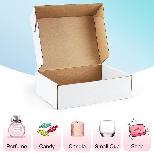 Alt view image 5 of 7 - Shipping Boxes 7x5x2 inches White Small Mailing Boxes 25 Pack Cardboard Corrugated Box Mailers