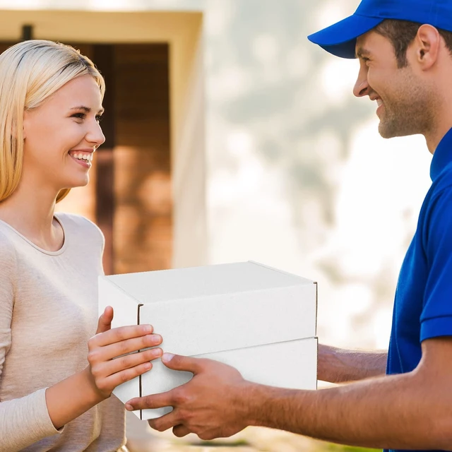 Alt view image 6 of 7 - Shipping Boxes 7x5x2 inches White Small Mailing Boxes 25 Pack Cardboard Corrugated Box Mailers
