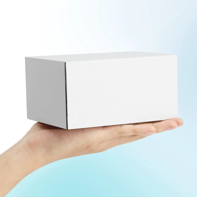 Alt view image 3 of 7 - Shipping Boxes 6x4x3 inches, Small Boxes for Packaging 25 Pack Small Mailing Boxes, White Cardboard Corrugated Box Mailers, Boxes for Packaging Small business
