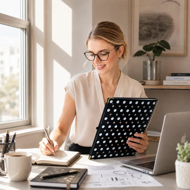 Alt view image 6 of 6 - Clipboard with Storage 8.5 X 11Padfolio Organizer, Spiral Portfolio Letter Size with Notepad, Pen Holder, 5 Extra Folder Divider Pages, Elastic Closure Nurse Office Essentials Black Gold