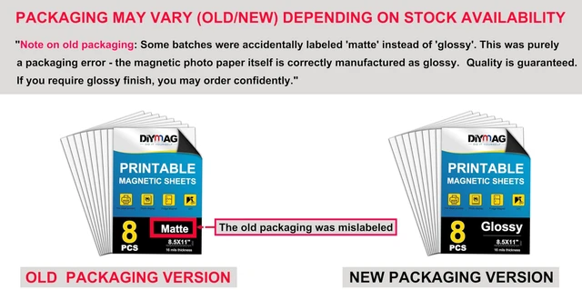 Alt view image 3 of 7 - Printable Magnetic Sheets, Glossy 8Pcs 8.5"x11" for Inkjet Printers Flexible Magnetic Paper, Non-Adhesive for DIY Crafts, Photo Wall, Cars, Refrigerator, Classroom and Office Decor