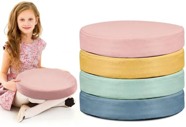 Main image of 4 Pcs Extra Thick Flexible Seating Floor Cushions Assorted Colored Pillow Floor Cushions for Classroom Soft Flexible Seating for Kids Learning Sitting Daycare School Chair (Hippie Boho Color)