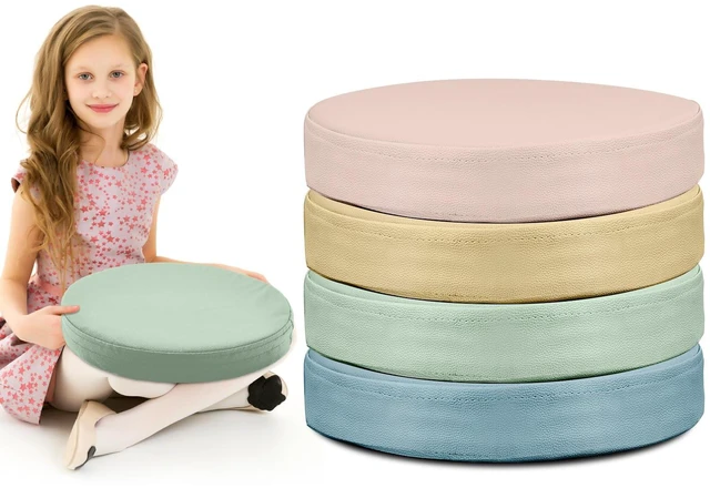 Main image of 4 Pcs Extra Thick Floor Cushion Classroom, Boho Colors, Round Flexible Seating Cushions, Assorted Colored Pillow Floor Cushions, Soft Support for Learning Sitting Home Office School Chair