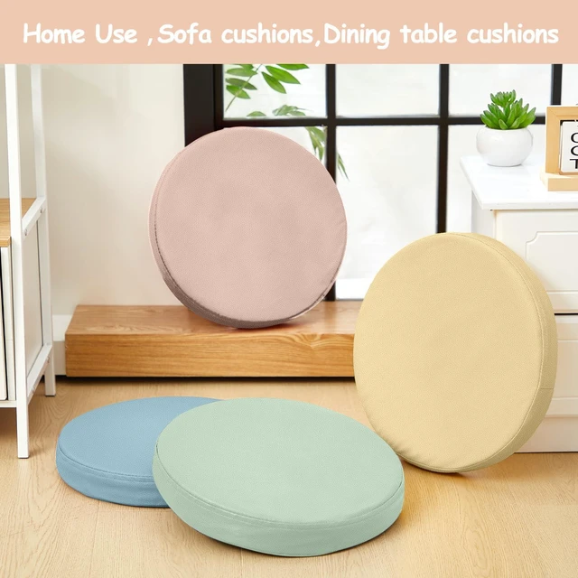 Alt view image 5 of 7 - 4 Pcs Extra Thick Floor Cushion Classroom, Boho Colors, Round Flexible Seating Cushions, Assorted Colored Pillow Floor Cushions, Soft Support for Learning Sitting Home Office School Chair