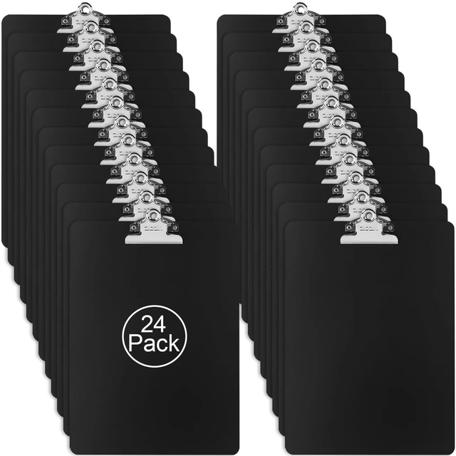 Main image of Metal Clipboard, 24 Pack Heavy Duty Aluminum Clipboards 12 x 9 Inches, A4 Letter Sizer Document Holder with High Capacity Clip, Suitable for School, Office, Jobsite or Medical Staff, Black