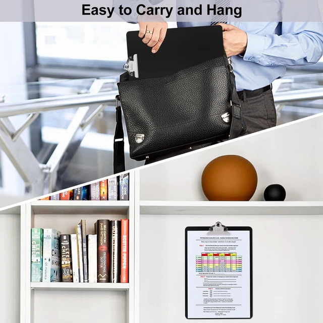 Alt view image 5 of 7 - Metal Clipboard, 12 Pack Heavy Duty Aluminum Clipboards 12 x 9 Inches, A4 Letter Sizer Document Holder with High Capacity Clip, Suitable for School, Office, Jobsite or Medical Staff, Black