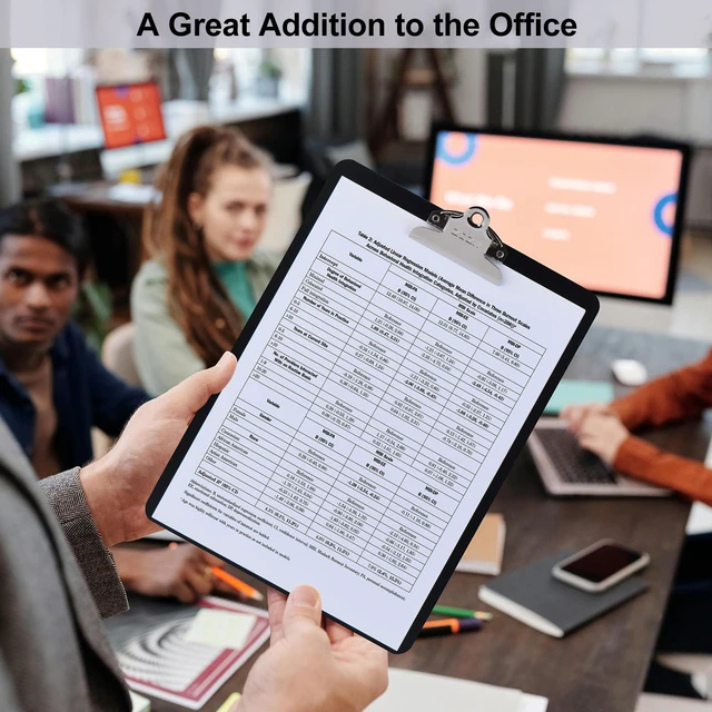 Alt view image 6 of 7 - Metal Clipboard, 24 Pack Heavy Duty Aluminum Clipboards 12 x 9 Inches, A4 Letter Sizer Document Holder with High Capacity Clip, Suitable for School, Office, Jobsite or Medical Staff, Black