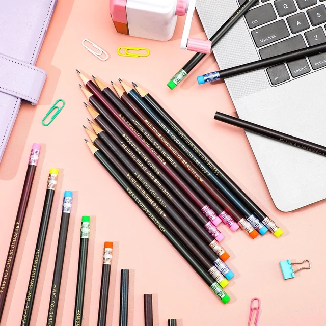 Alt view image 7 of 7 - 200pcs Color Changing Pencils for Back to School, Inspirational with Eraser Encourage Saying, Thermochromic Design, Fun for Kids Students Classroom, Birthday Party Favors Teacher Rewards