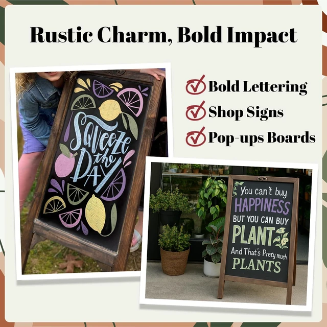 Alt view image 4 of 7 - 8 Jumbo Car Window Markers Washable for Auto - 15mm Pastel Chalk Pens 8 Earth Color, Chalk Markers for Chalkboard, Glass, Blackboard, Whiteboard, Bistro - Loved by Teachers, Artists, Businesses
